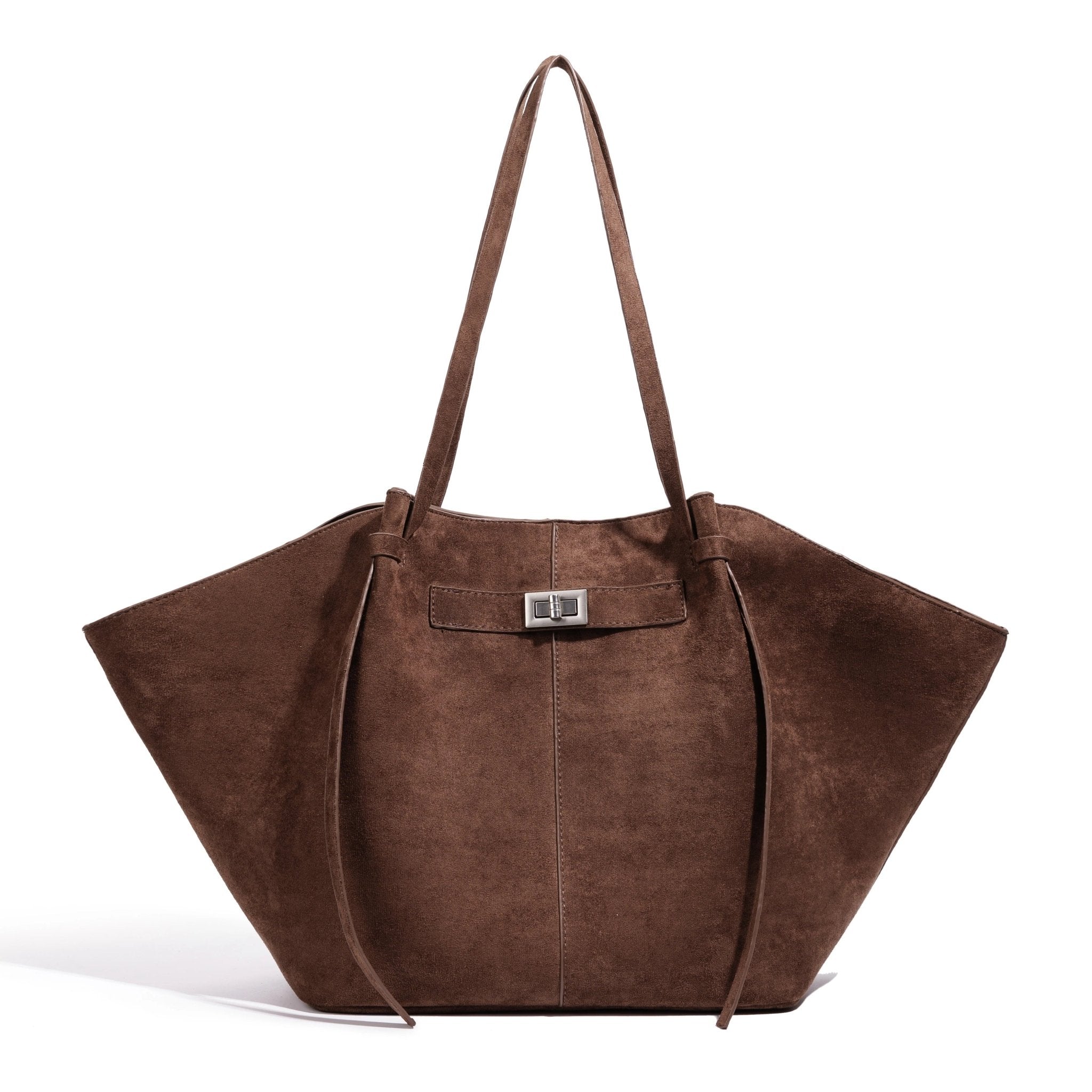 SOERA Dina Bat-Wing Suede Tote Bag - Bag - Brown
