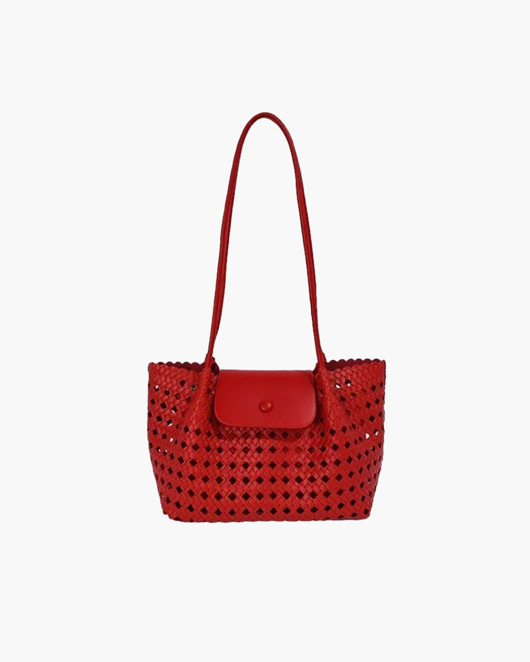 SOERA Marina Embossed Shoulder Bag - Bag - SOERA-115459-RED-OS-67747 Red