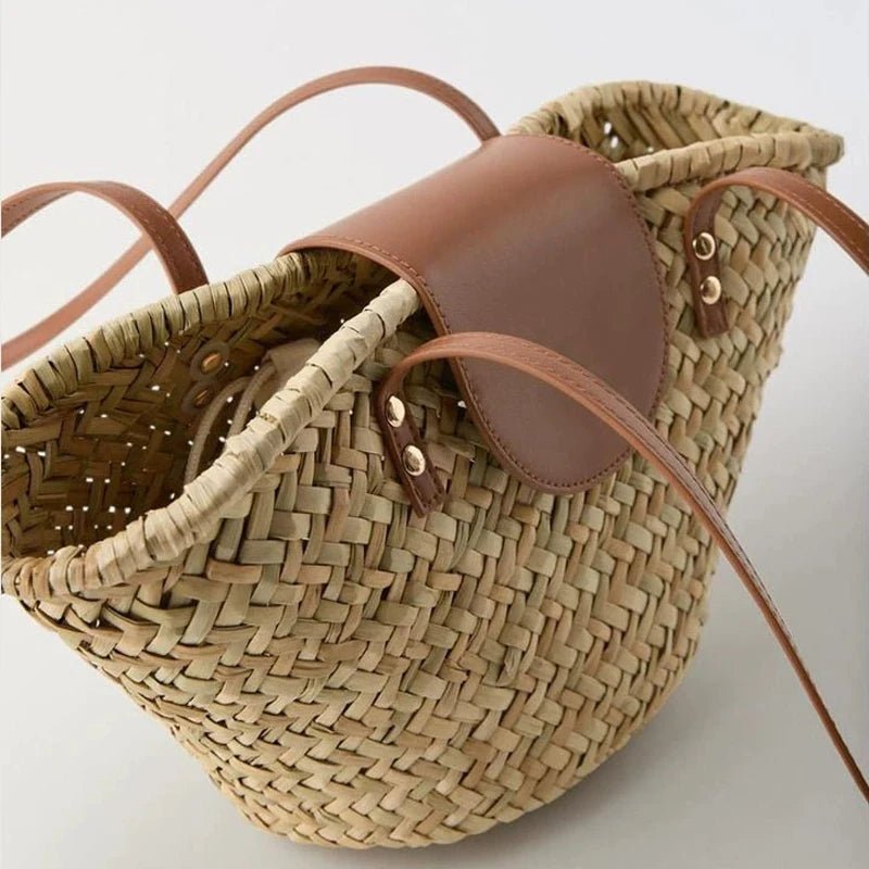 SOERA Sophia Woven Rattan Shoulder Bag - Bag - Beige