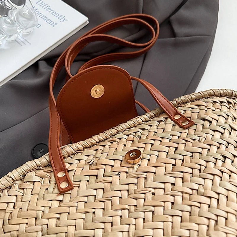 SOERA Sophia Woven Rattan Shoulder Bag - Bag - Beige
