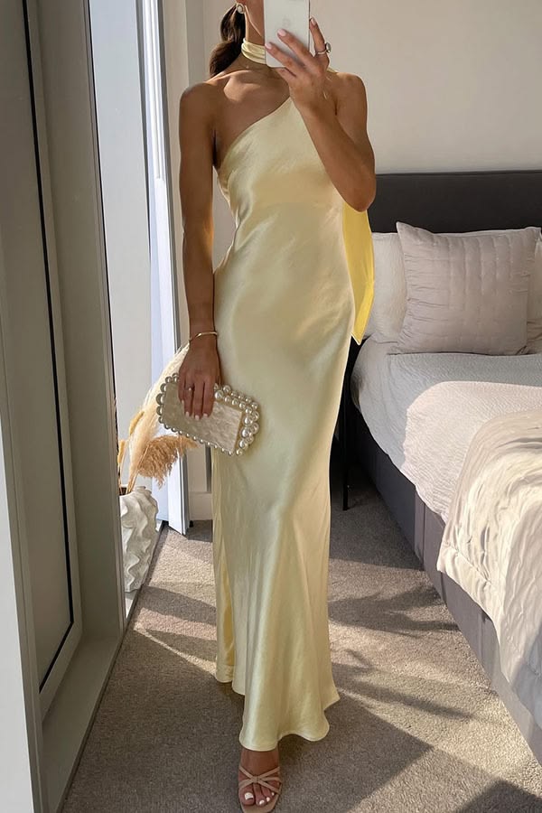SOERA Sofia One-Shoulder Silk Evening Gown - Dress - SOERA-468995-DEF-OS-78854 XL