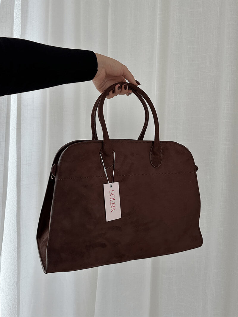 SOERA Henna Shopper Bag - Handbags - DBAD2-WK370001 Suede Brown
