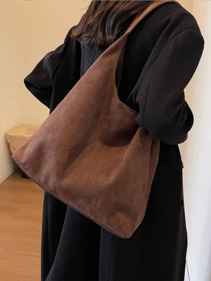 SOERA Jenna suede bag - Handbags - Soera-Jenna-Suede-Bag-Beige Beige