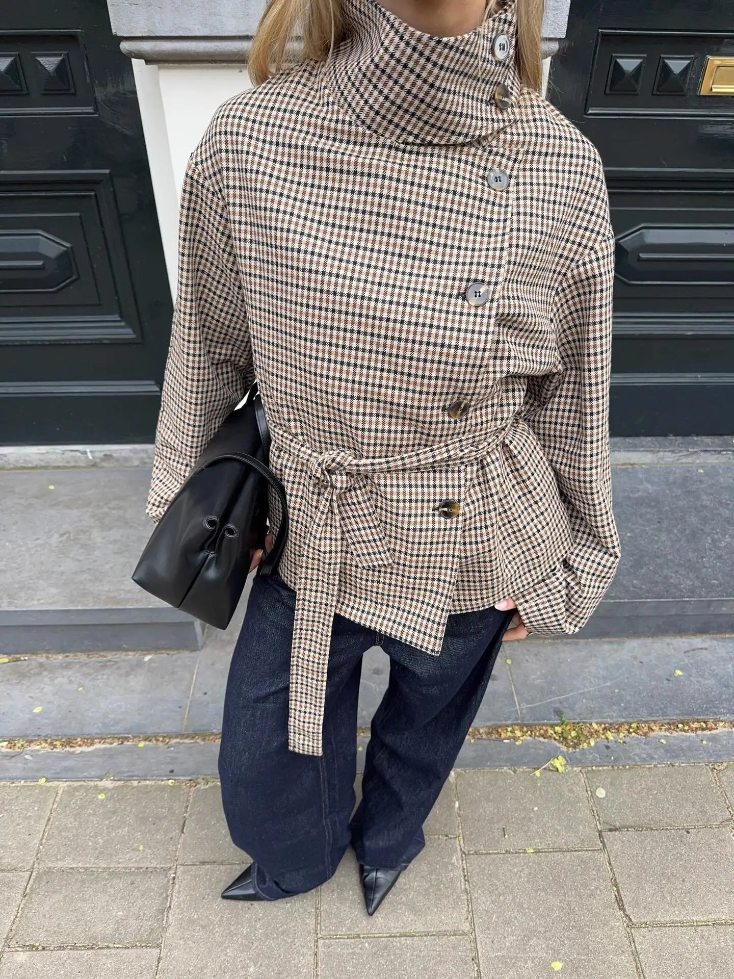 SOERA Rose Plaid Trench Coat - Jacket - SOERA-095619-CHE-S-00611 Check S