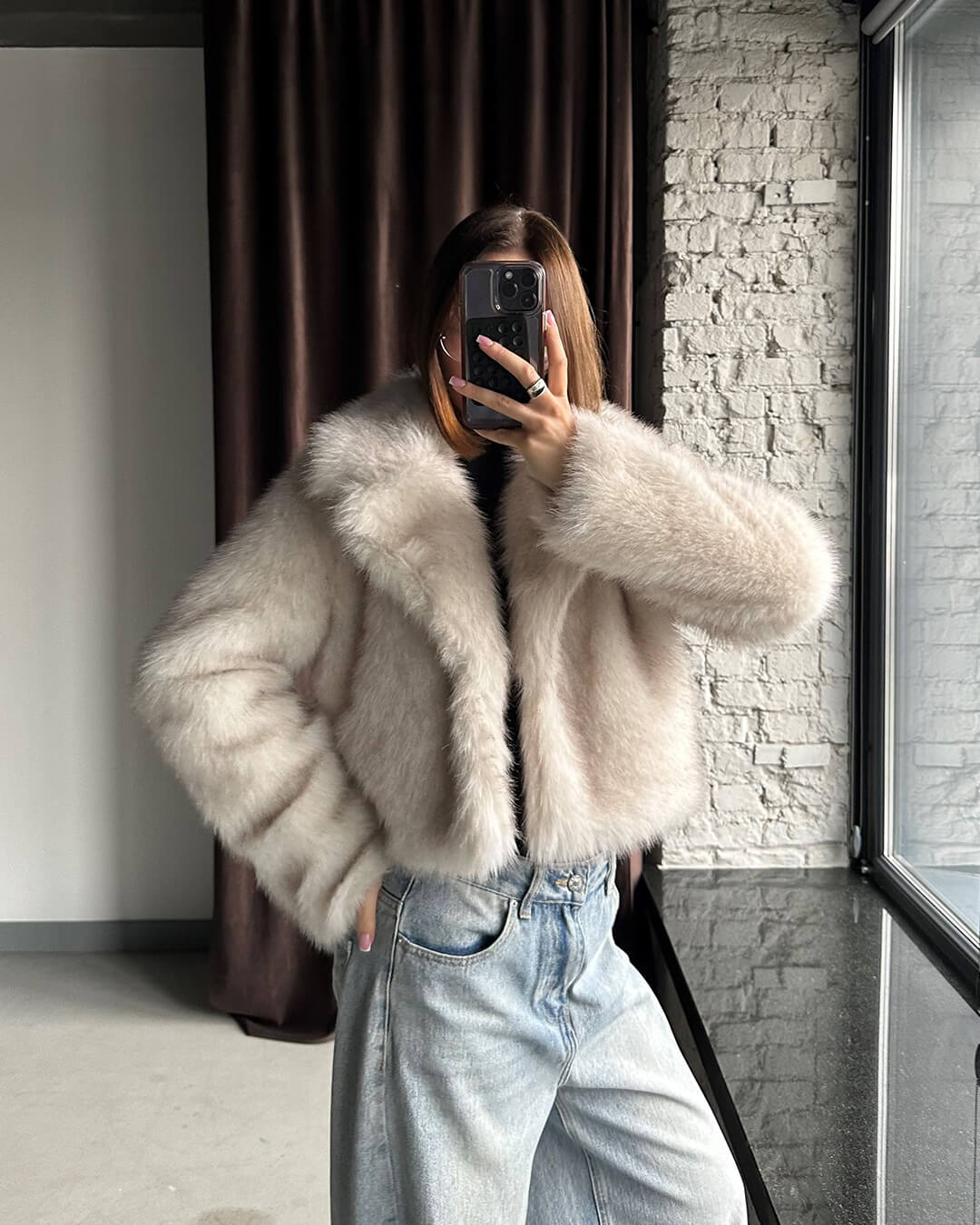SOERA Darcy Cropped Faux fur Jacket - Jackets - 3256809290568356-;gv1763625122523958560 Creme S