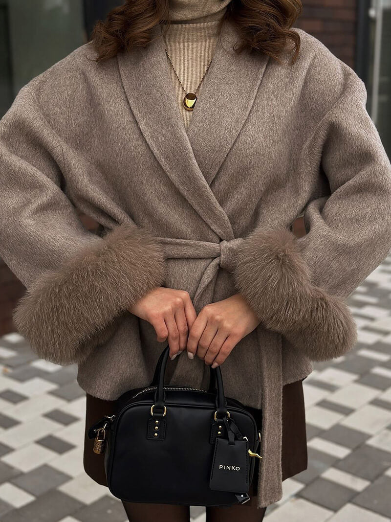 SOERA Grace Faux Fur Coat - jackets - DWOD2-WK406001 Gray S