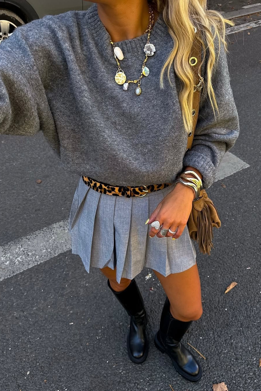 Angela Ribbed Knit Sweater
