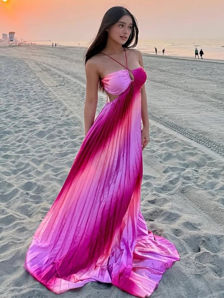 SOERA Bianca Ombre Pleated Structured Maxi Dress - Dress - SOERA-919235-DEF-OS-18566 L