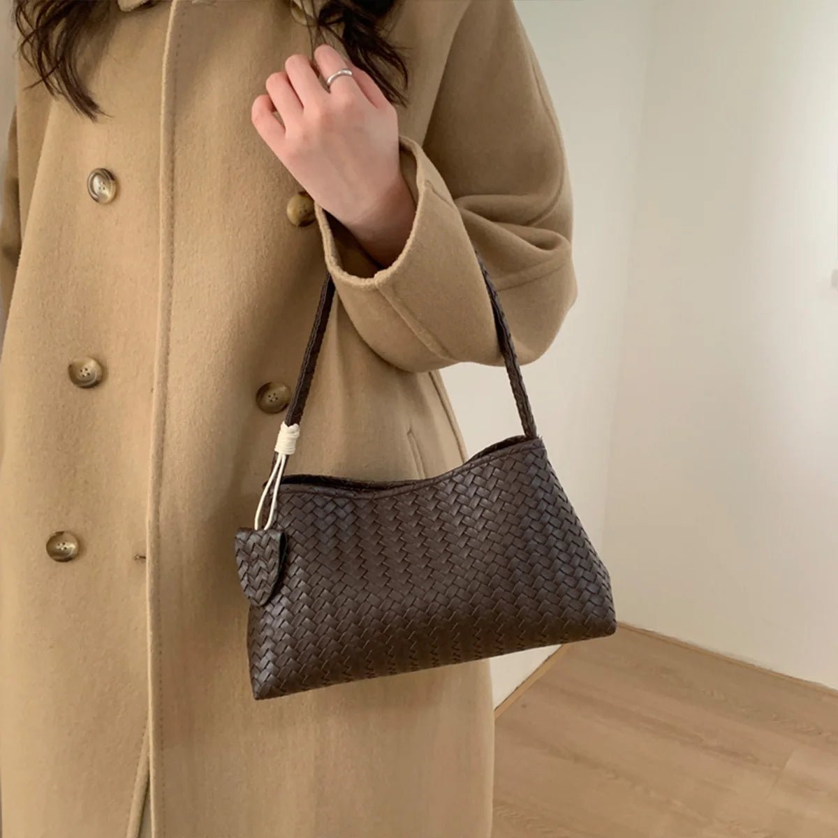 SOERA Jasmin Woven Shoulder Bag - Bag - SOERA-327683-BRO-OS-90435 Brown