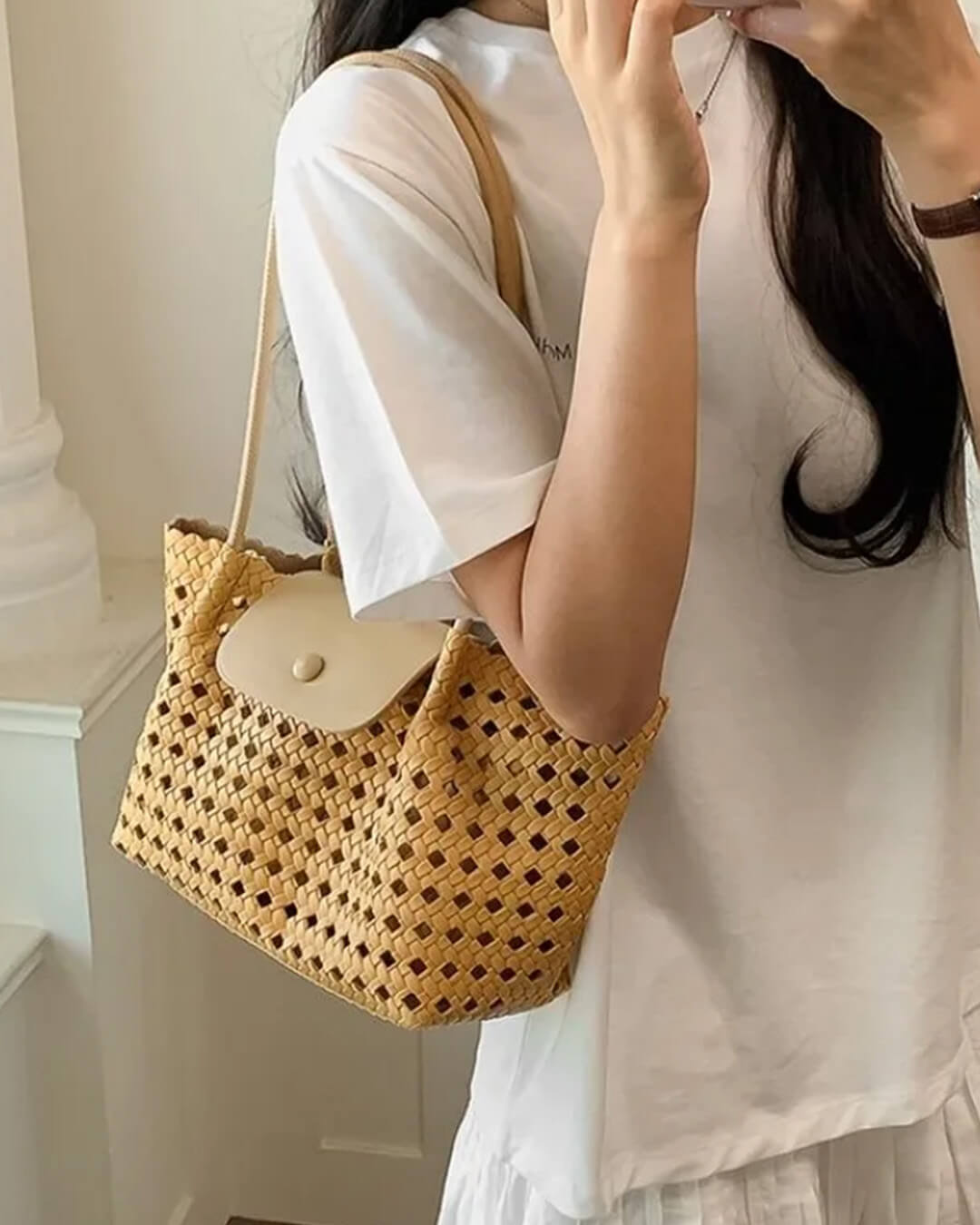 SOERA Marina Embossed Shoulder Bag - Bag - SOERA-115459-AMB-OS-00515 Amber