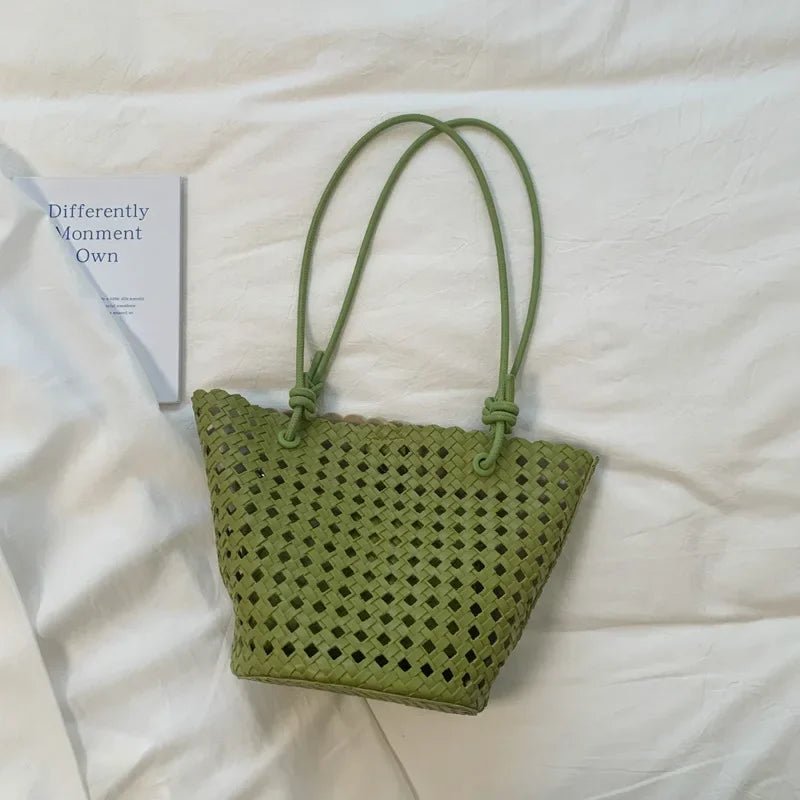 SOERA Matilde Woven Bucket Bag - Bag - SOERA-140483-GRE-OS-67363 Green