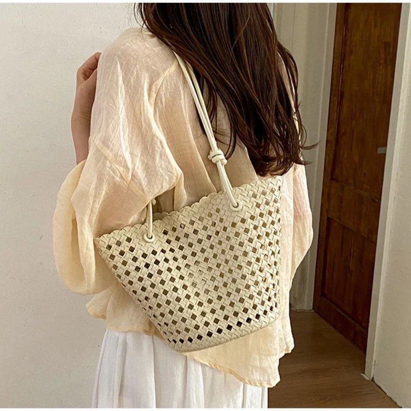 SOERA Matilde Woven Bucket Bag - Bag - SOERA-140483-WHI-OS-69059 White