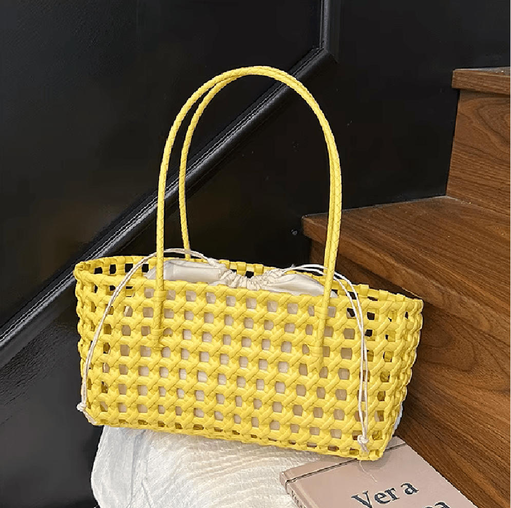 SOERA Claudia Hollowed Shoulder Tote - Bag -  Yellow
