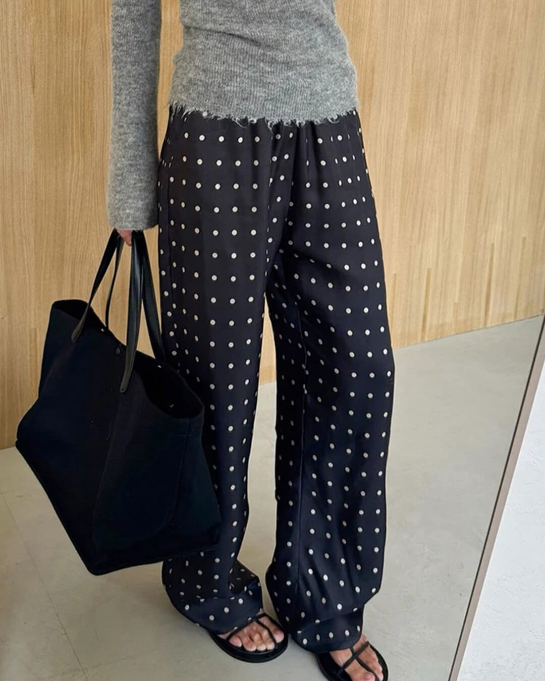 SOERA Adela Polka Dot Satin Pants - Bottoms - Ge1770383550817079310 M