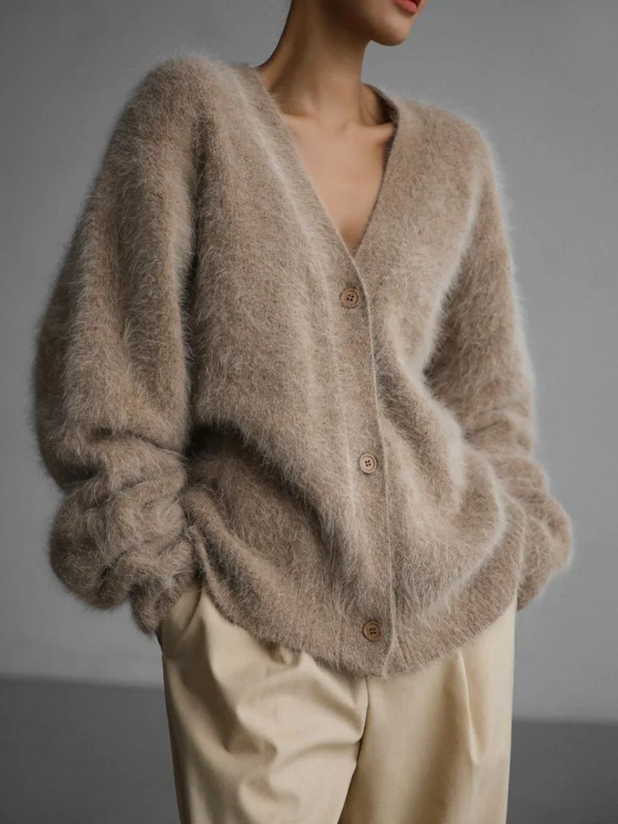 SOERA Terry Cozy Knitted Cardigan - Cardigans - Hm1763304746550006852 Brown M