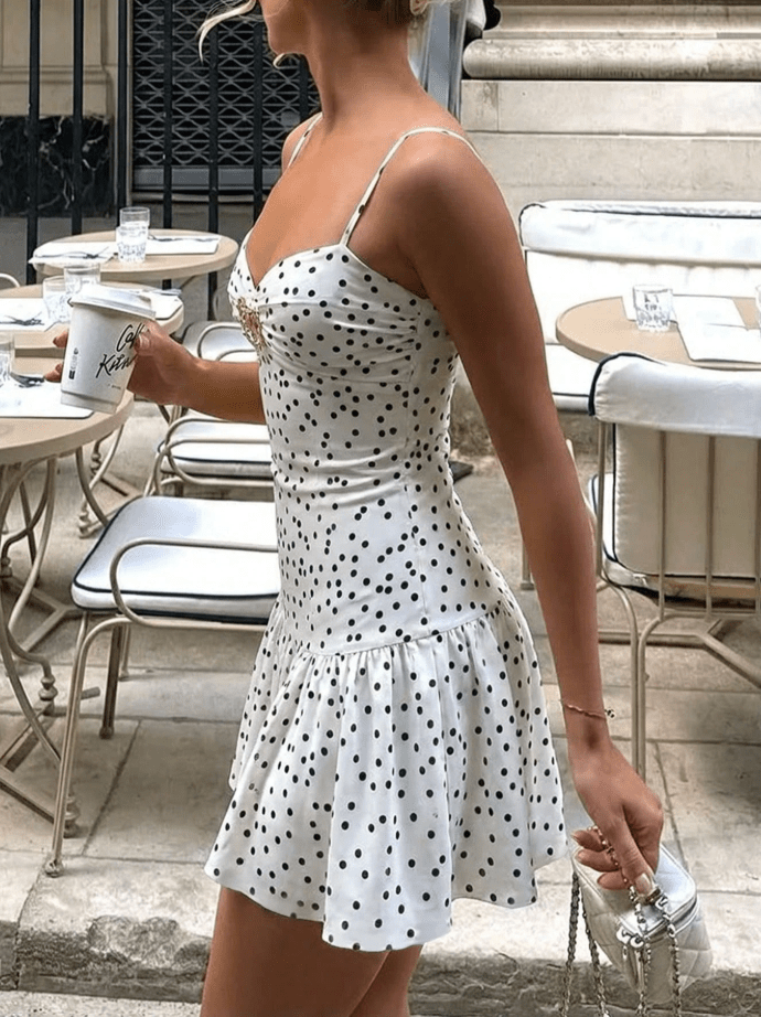 SOERA Sophia Polka Dot Mini Dress - Dress - SOERA-866243-DEF-L-31299 L