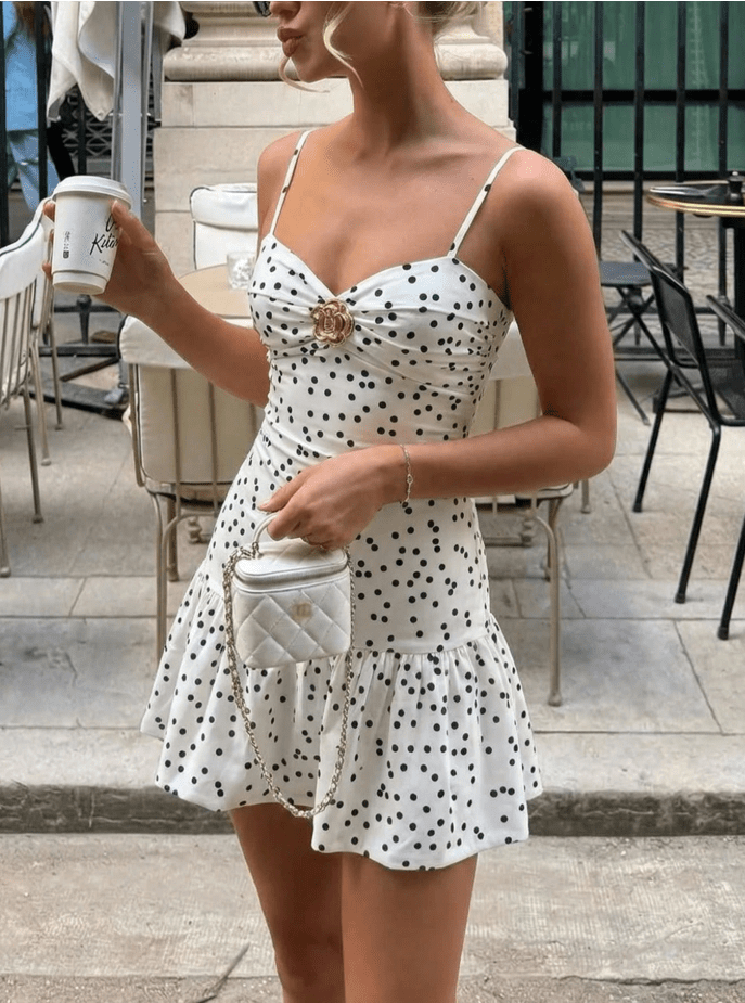 SOERA Sophia Polka Dot Mini Dress - Dress - SOERA-866243-DEF-S-65763 S