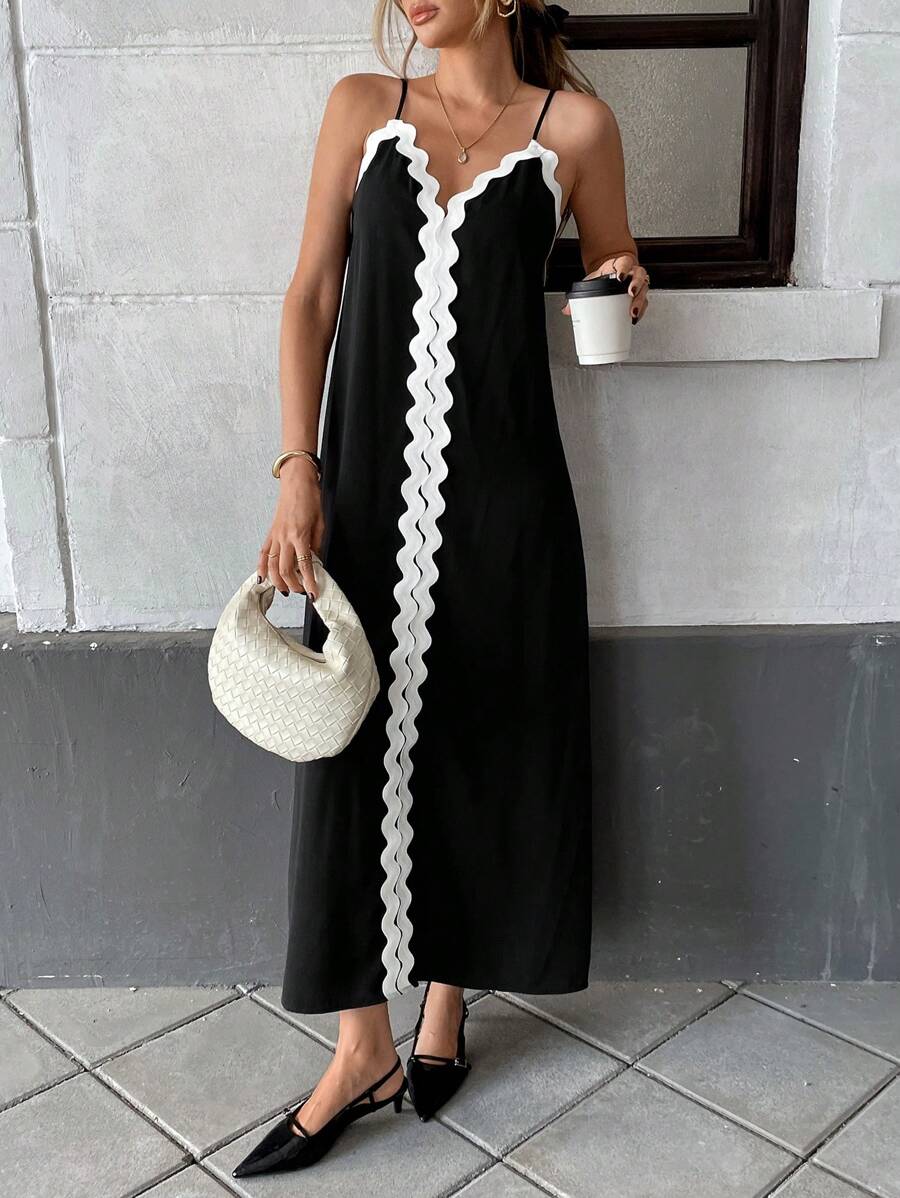 SOERA Valentina Contrast Maxi Dress - Dress - SOERA-201091-NEG-S-10019 S