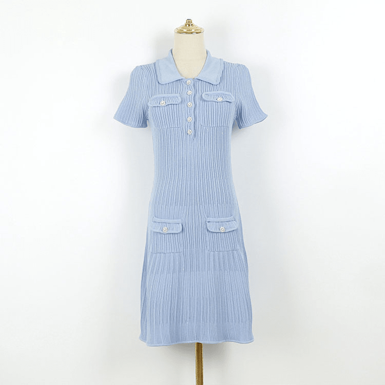 SOERA Katya Sequin Knit Mini Dress - Dresses -  Blue S