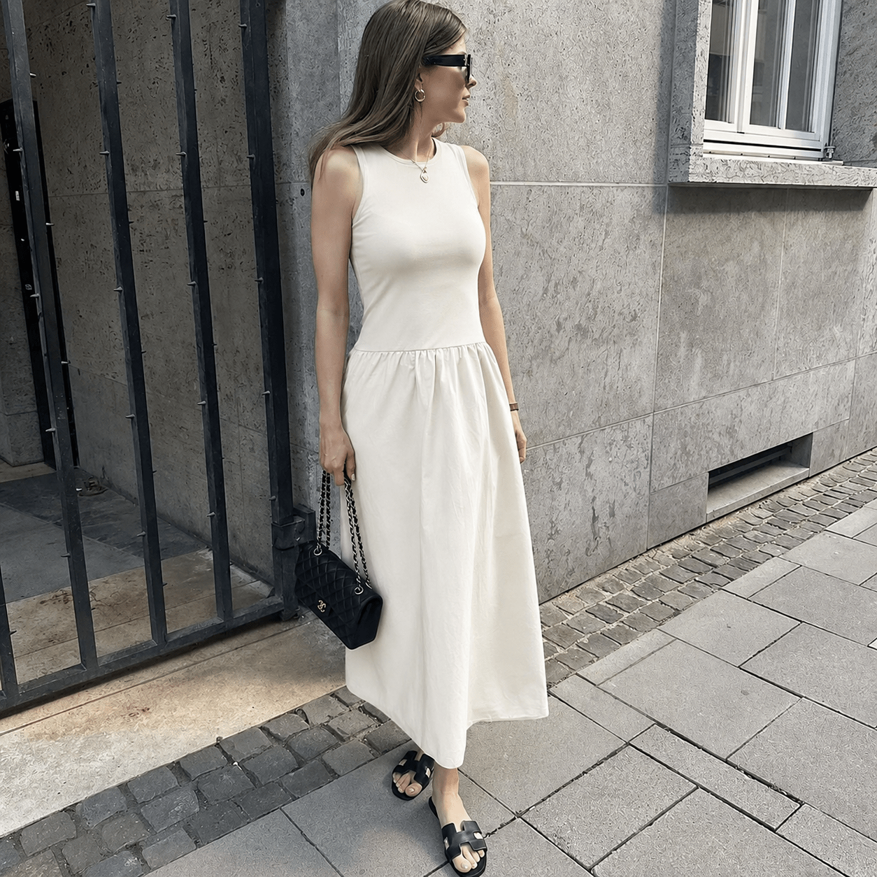 SOERA Shirley Sleeveless Summer Dress - Dresses - 1005007440160846-;Uc1772045931632468655 Beige L