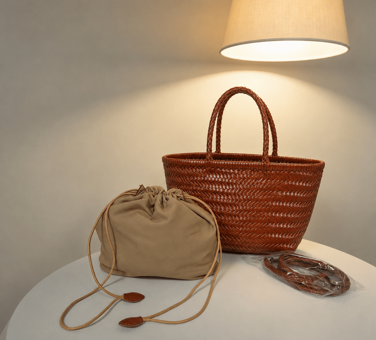 SOERA Anais Handwoven Leather Tote Bag - Handbags - SOERA-621891-BRO-OS-43299 Brown