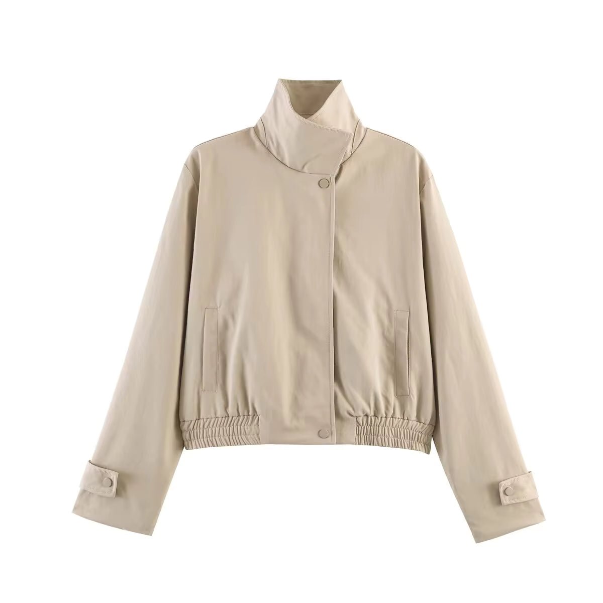SOERA Jenny High Neck Zip Jacket - Jacket - SOERA-894787-DEF-OS-74436 Beige M