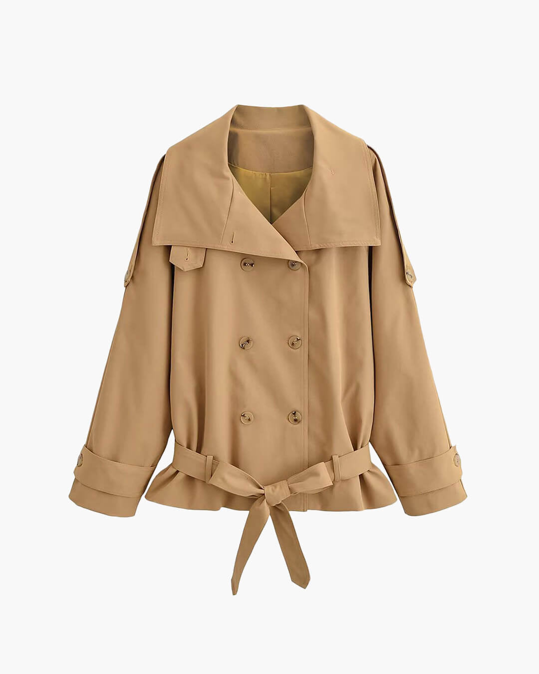 SOERA Portia High Neck Lace Up Coat - Jackets - 1005011887855759-;nj1775552730007174737 M
