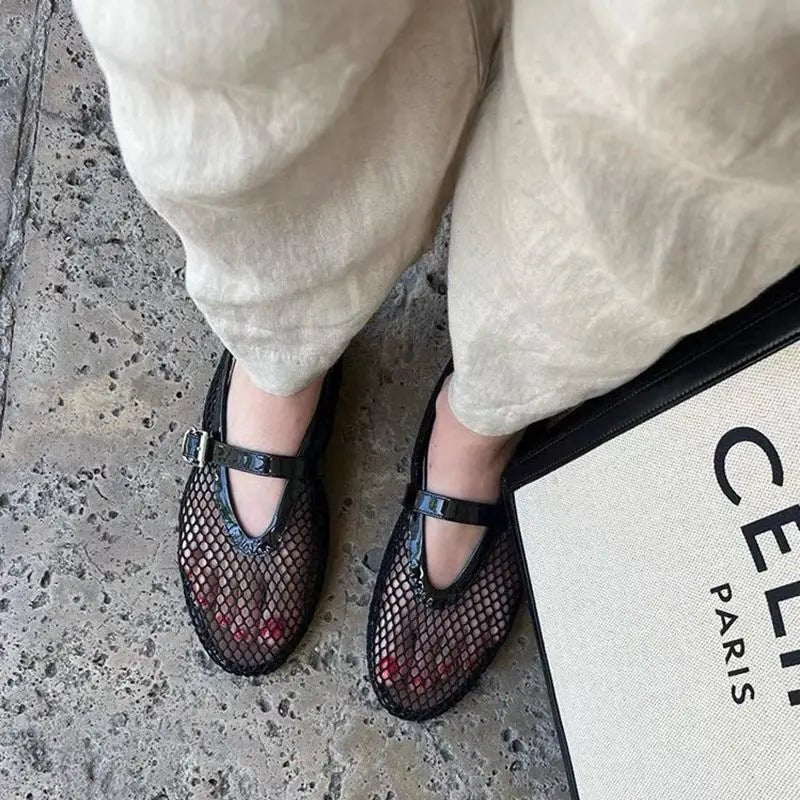Elena Mesh Ballet Flats
