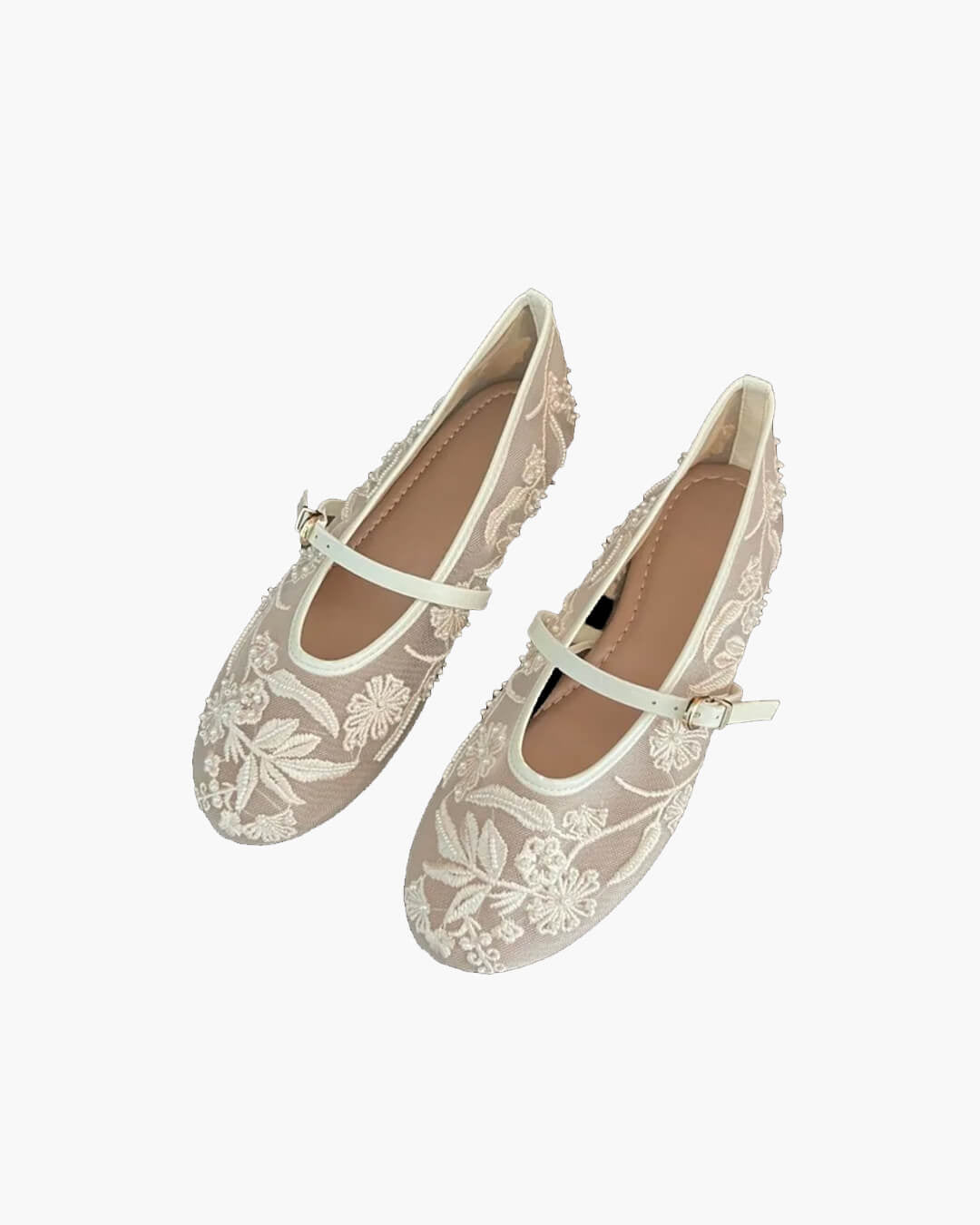 SOERA Sarah Beaded Mesh Ballet Flats - Shoes - 1005008967967408-;HJ1769670009970148095 36